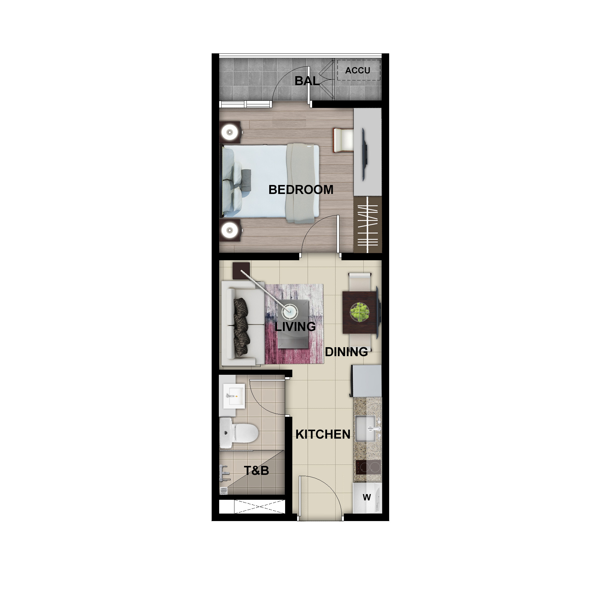 Park McKinley West 1BR 35sqm