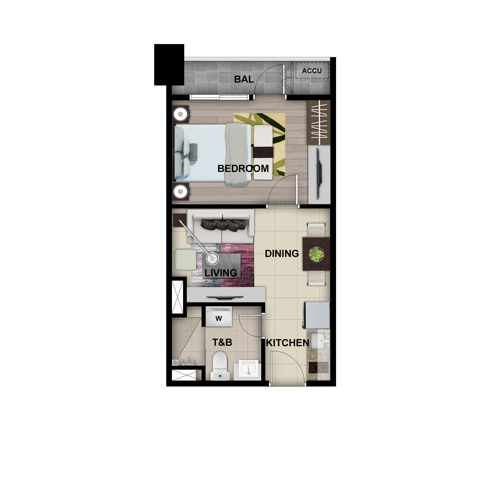 Park McKinley West 1BR 38.5sqm