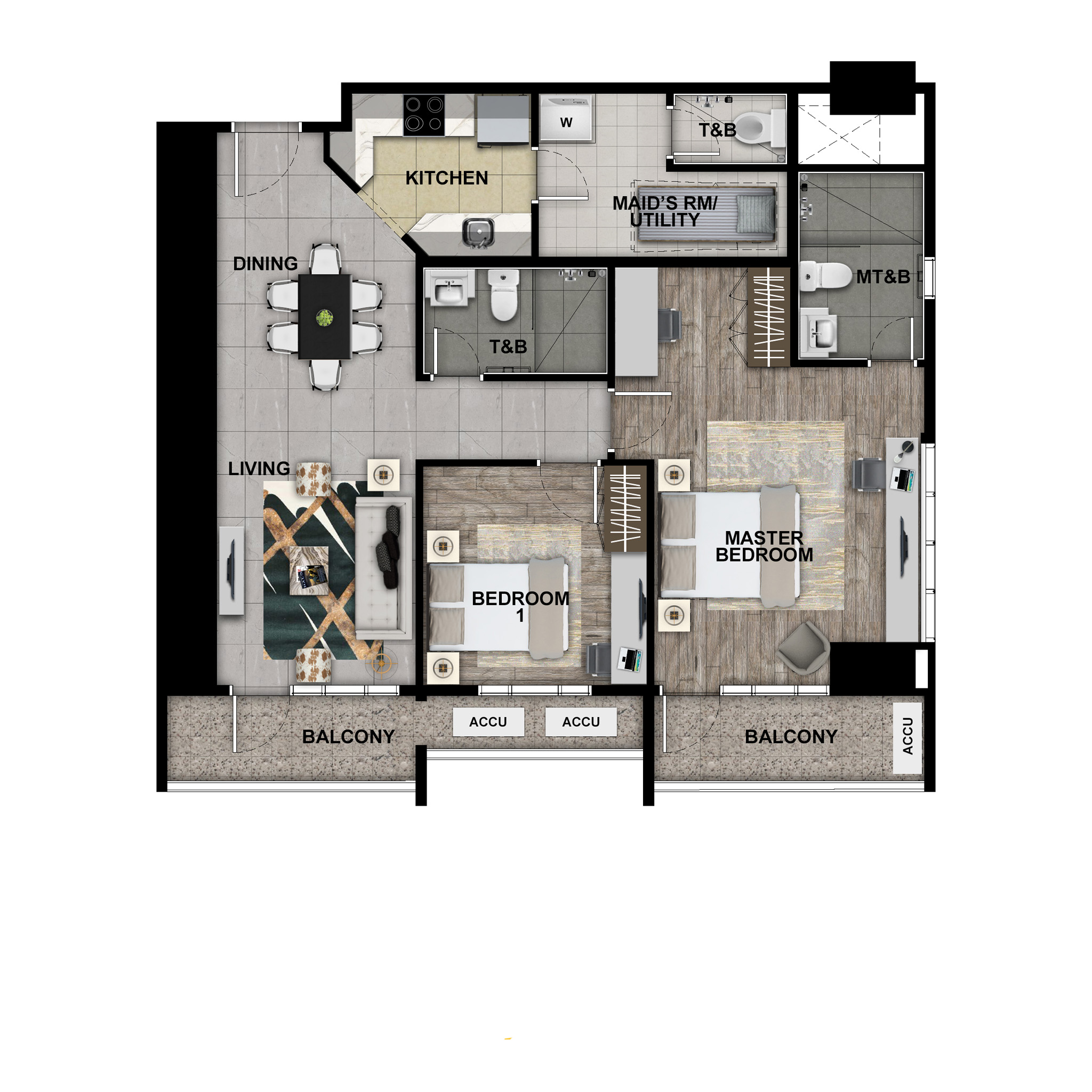 Uptown Arts 2BR 96sqm