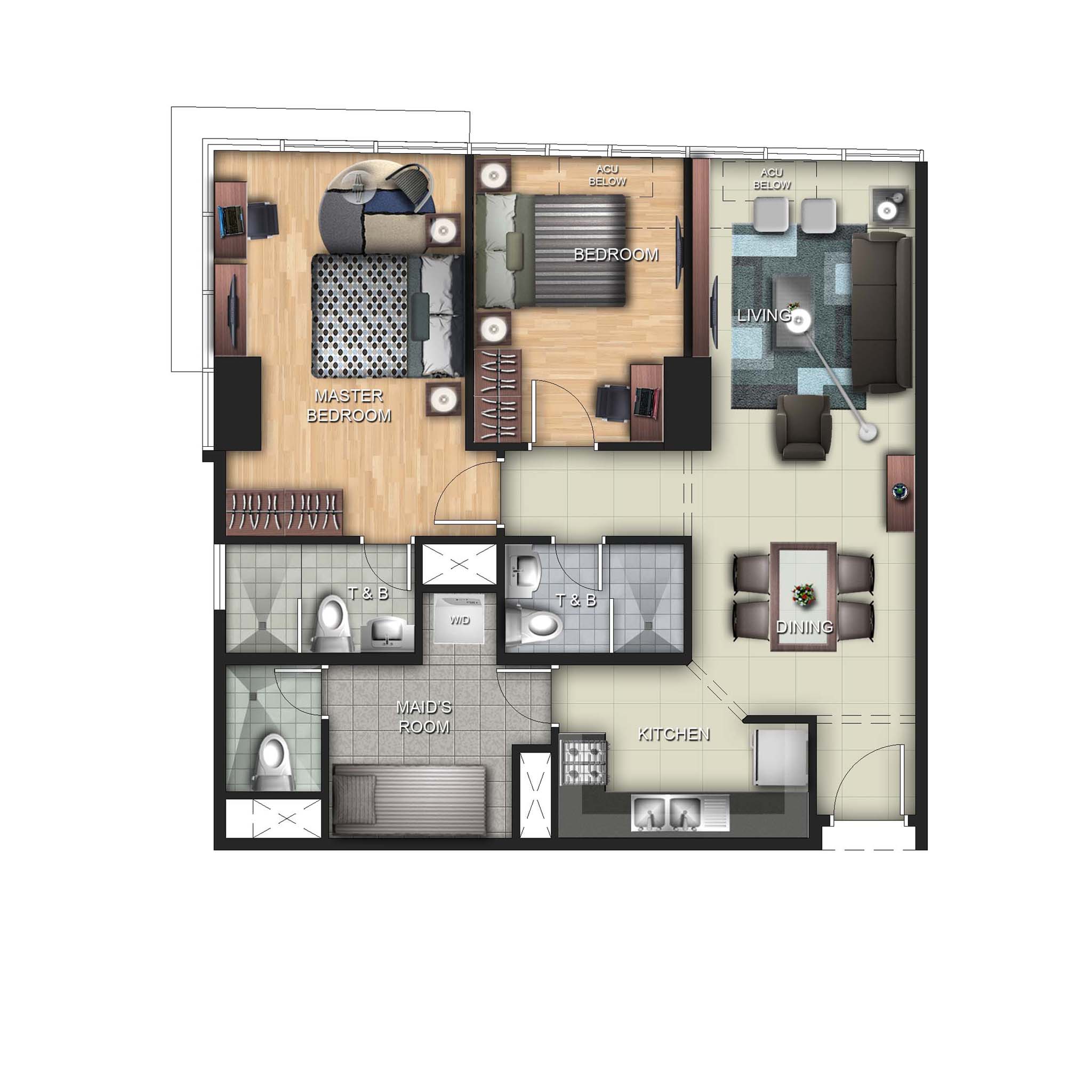 Uptown Ritz 2BR 80.3sqm